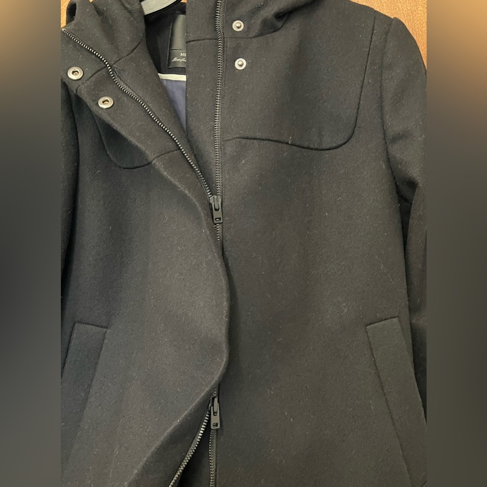 J.Crew Wool Coat in black Size 12